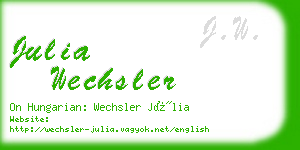 julia wechsler business card